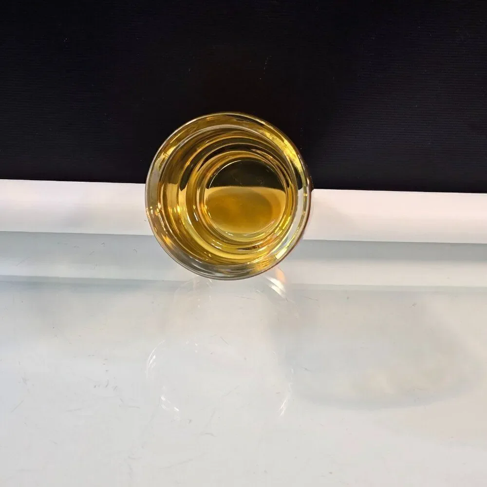 Ikea Thick Amber Glass Tea Light Candle Holder Single